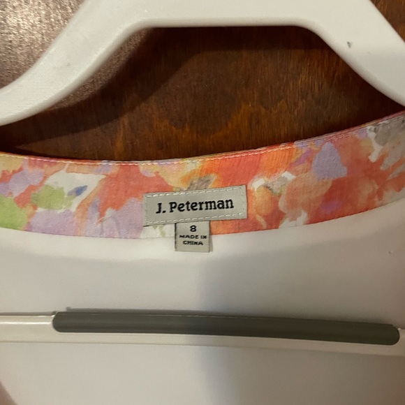 J. Peterman Silk Floral Ruffle Sleeve Dress - Picture 5 of 6